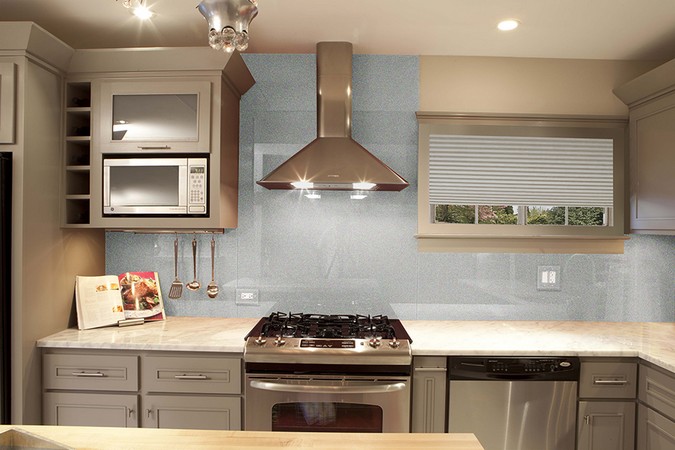 Silver Sparkle Backsplash