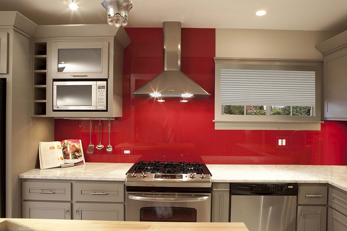 Strawberry Red Backsplash