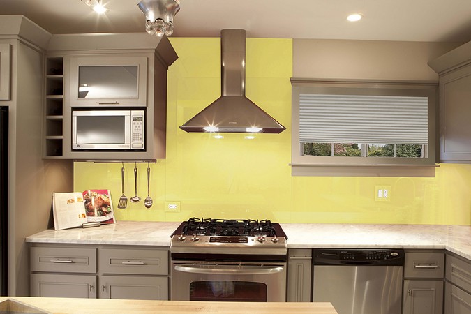 Sunshine Yellow Backsplash