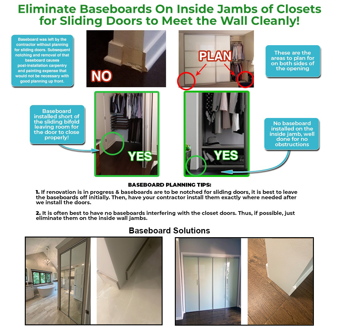 Eliminate Baseboards On Inside Jambs of Closet Doors