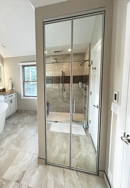 Chicago Glass Sliding Mirrored Closet Doors