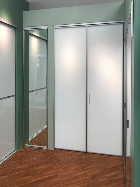 Chicago Glass Pivot Swing Door Raumplus Closet Systems