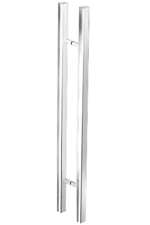 48 in. Glass Mounted Square Ladder Style Pull Handle