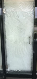 Artistic Cast Glass Single Swing Shower Door Artistic Cast Glass Single Swing Shower Door
