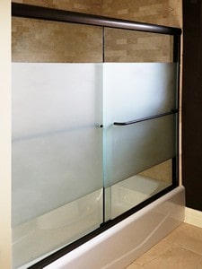 Creative Frameless Bypass Slider Frosted Privacy Band Creative Frameless Bypass Slider Frosted Privacy Band