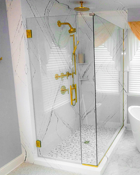 Chicago Glass Frameless Shower Door Corner Enclosures
