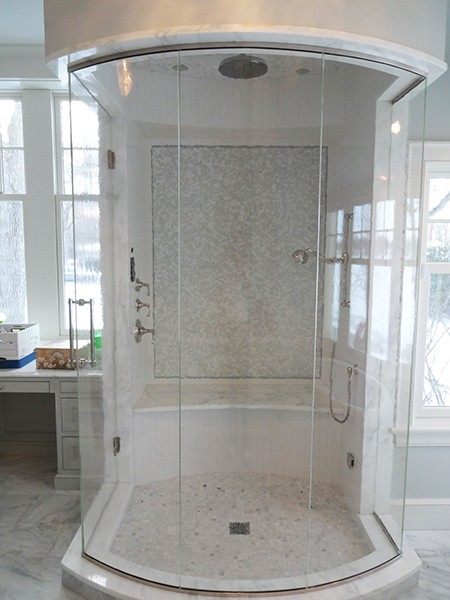Curved Or Bent Glass Creative Mirror, Curved Sliding Glass Shower Doors
