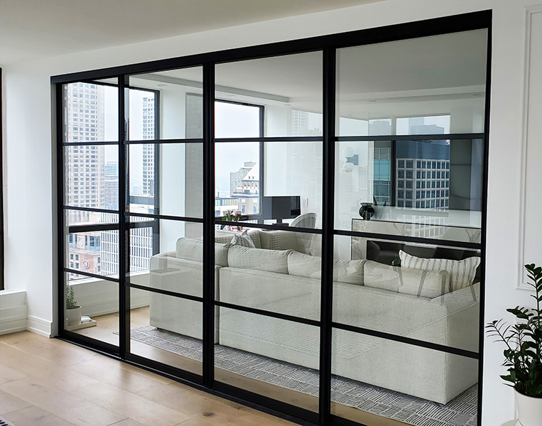 Chicago Glass Raumplus Sliding Barn Doors and Room Dividers