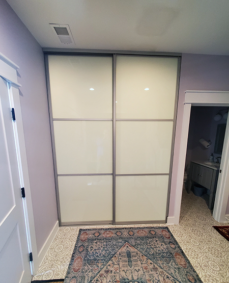 Chicago Glass Back Painted Sliding Closet Doors