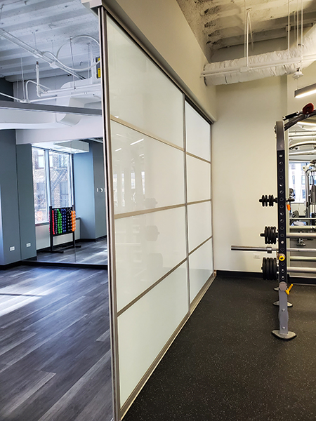 Chicago Fitness Center Glass Shower Doors and Mirrors