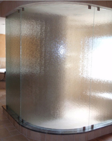 Chicago Glass Sculpted and Decorative Frameless Shower Doors