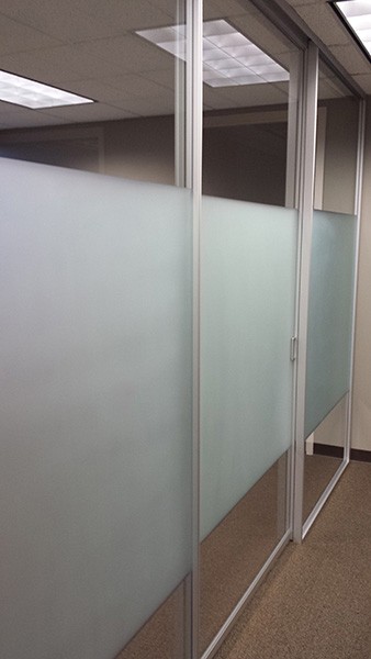 Chicago Glass Etched and Sandblasted Office Partitions
