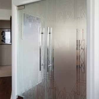 Etched Swing Doors & Glass Walls