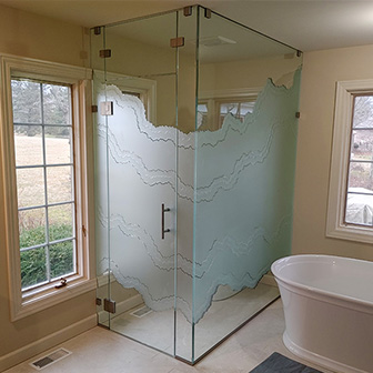 Etched Shower Doors